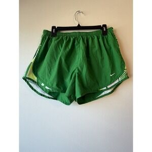 Nike Dri-Fit Green 'JUST DO IT' Side Panel Lined Running Shorts 407320 Sz XL